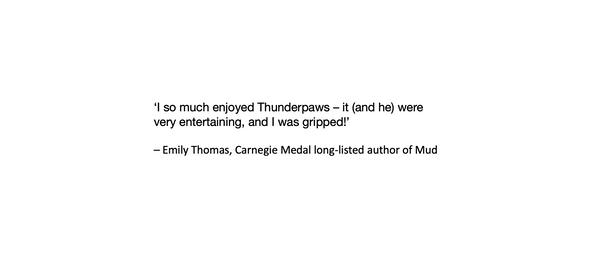 Review quote from inside Thunderpaws and the Tower of London