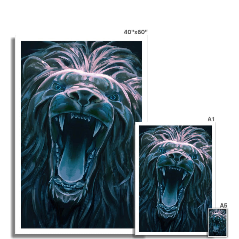 Hahnemu√É√†hle German Etching Print - LION - NO LOGO - product image detail