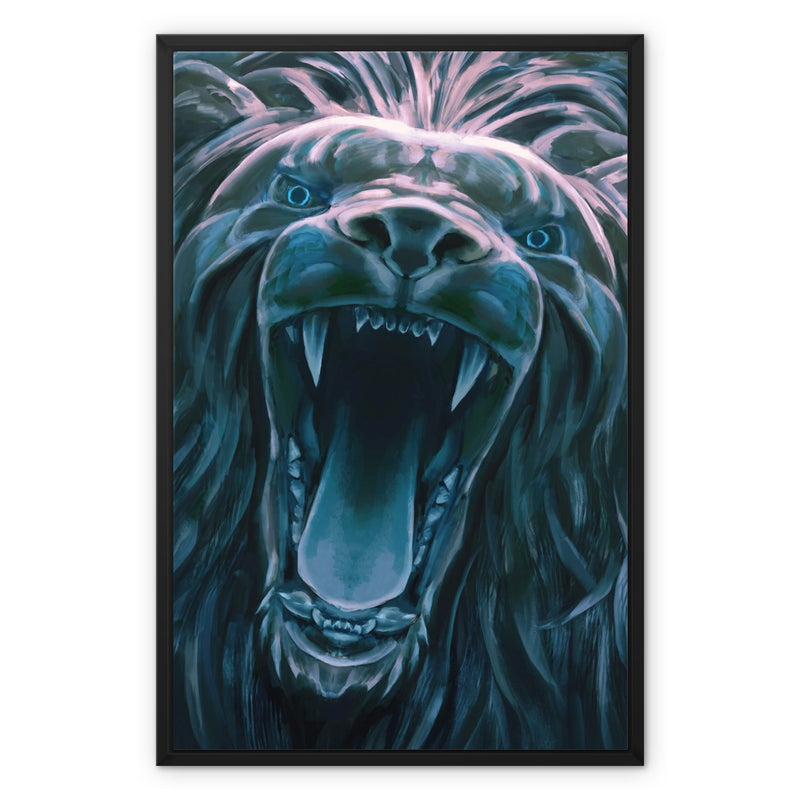 LION - NO LOGO - Framed Canvas - product image detail