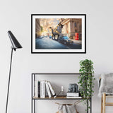 Framed & Mounted Art Print - TAXI
