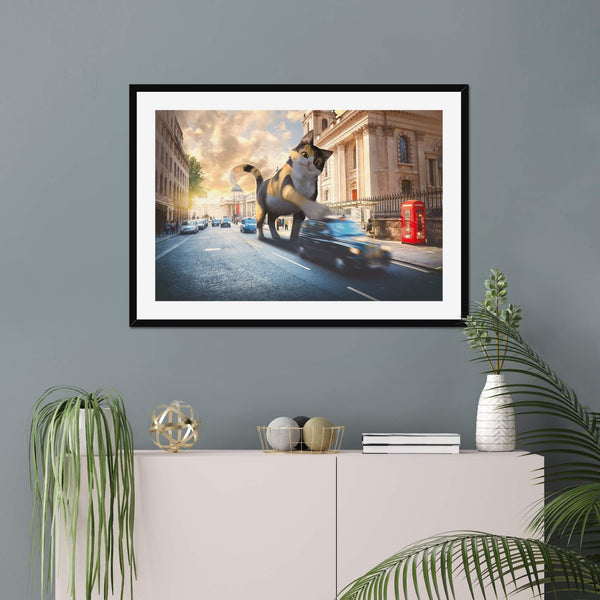 Framed & Mounted Art Print - TAXI