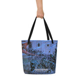 Large Tote with Pocket - MIDNIGHT + MIDNIGHT - product image detail