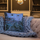 Premium Linen Feel Cushion/Pillow - MIDNIGHT + MIDNIGHT - product image detail