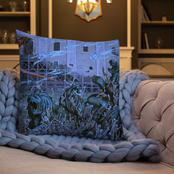 Premium Linen Feel Cushion/Pillow - MIDNIGHT + MIDNIGHT - product image detail